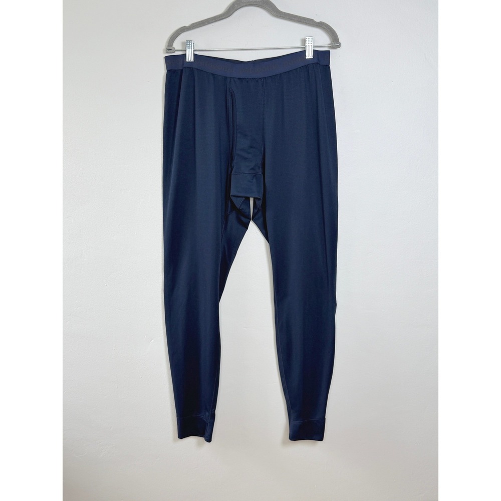 Patagonia Capilene Base Layer Long Johns Men XL Navy Blue Thermal Midweight Pant